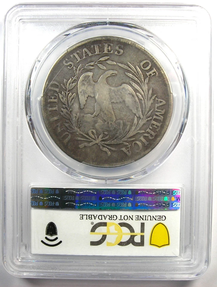 1797 Draped Bust Silver Dollar $1 Small Eagle Coin - Certified PCGS VF Detail - Image 3 of 4