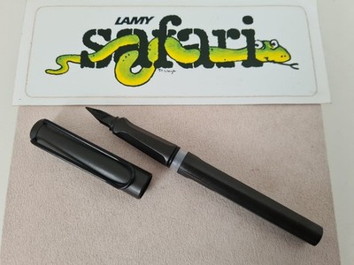 Lamy Safari Umbra / Black Clip Nib Unmarked School Fountain Pen