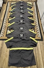 8 Used Work Shirts Sz XL High Visibility Hi-Vis Reflective Safety Towing