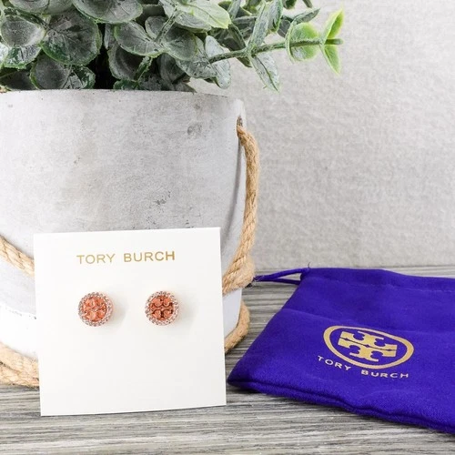 Tory Burch Miller Pavé Ohrstecker Rosegold/Kristall OS - Bild 10 von 12