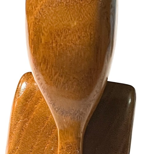 Vintage Hand Carved Wood Cardinal Bird Signed USA Smooth Folk Art Sculpture - Picture 8 of 11