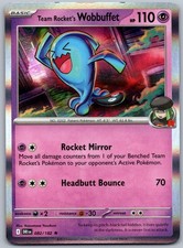 Team Rocket's Wobbuffet 082/182 Rare Destined Rivals Pokemon Holo Near Mint