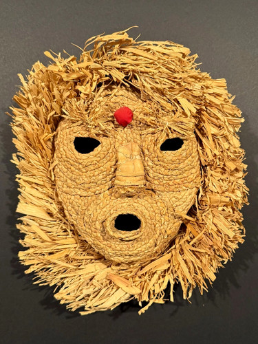 EXCEPTIONAL WESTERN NY 12” SENECA CORN HUSK MASK,EXCELENT,VINTAGE,OLD TAGS VERSO