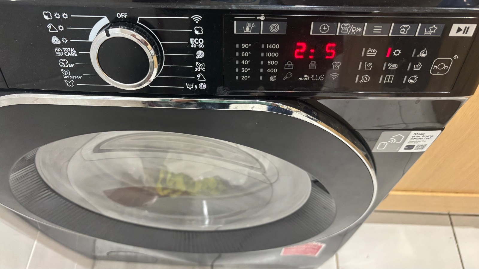 Used Hoover Washer Dryer Black Washing Machine Wi-Fi Remote Control