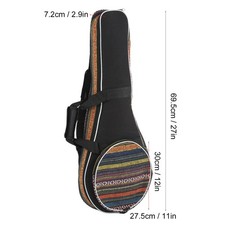 Borsa Mandolino Facile Trasporto Portatile Stile Etnico Tracolla Regolabile Musica