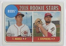 2018 Heritage Rookie Stars Magenta Back /10 Tyler Mahle Jackson Stephens f5j