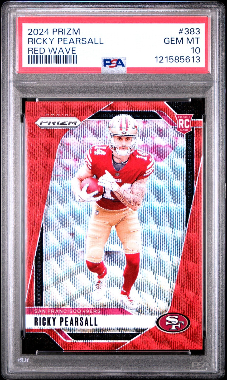 PSA 10 - 2024 Panini Prizm RICKY PEARSALL Red Wave Prizm Rookie RC /149 #383