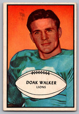 1953 BOWMAN #6 DOAK WALKER DETROIT LIONS