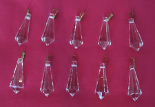 10 x Antique Crystal Glass Chandelier Droplets