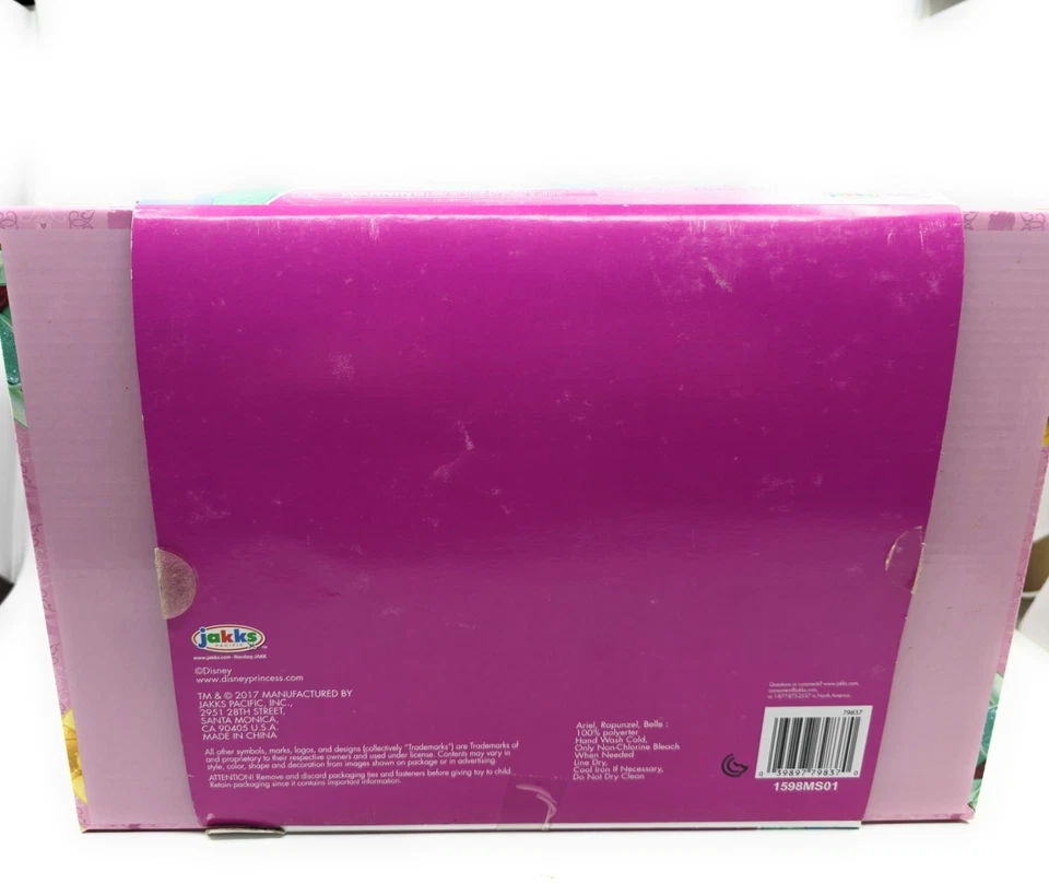 Disney Princesa Conjunto de Vestir Disfraz Baúl Ariel Belle Rapunzel 27 Piezas Nuevo Foto 4 de 4