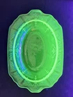 Green “Princess” Depression glass Oval Vegetable Bowl
