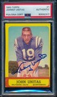 Johnny Unitas HOF Signed/Auto 1963 TOPPS Card #1 Baltimore C