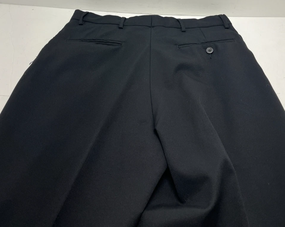 Мужские черные штаны City Streets 32x32 со складками - Изображение 4 из 4