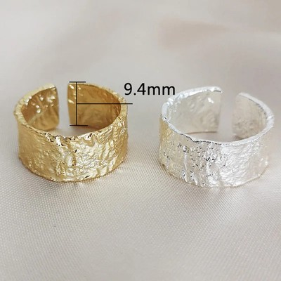 Cocktail Ring Silver Color Geometric Handmade Smooth Surface Women Jewelry