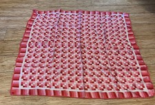 Vintage Pink Scarf Geometric Shades Of Pink 23.5 X 23.5  Square Japan Acetate