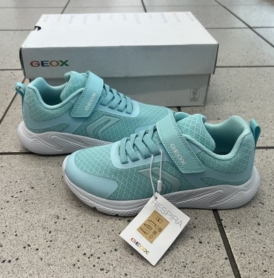 Geox J Sprintye Mädchen Schuhe Sneaker Gr. 32  Türkis Neu mit Karton