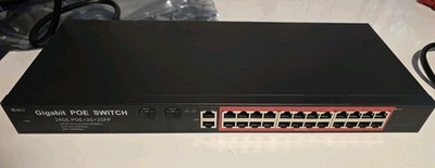 STEAMEMO 24-Port Managed Gigabit PoE+ Switch | 24×PoE+ Ports@360W, 2×Gigabit Upl