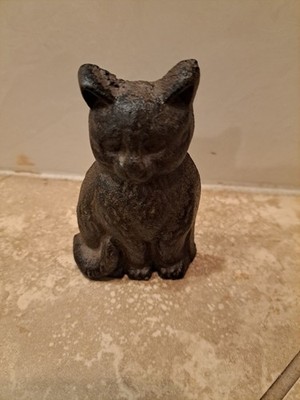 Unbranded Cast Iron Cat Door Stopper 5 In Tall