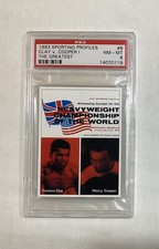 CASSIUS CLAY vs HENRY COOPER 1 1993 SPORTING PROFILES THE GREATEST CARD #6 PSA 8