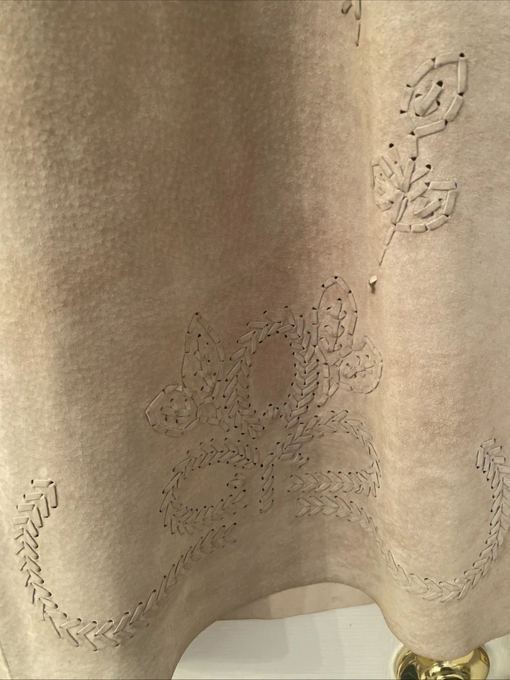 MADISON STUDIO ЖЕНЩИН БЕЖЕВЫЙ ЗАМШЕВЫЙ БОГЕМНОЕ ЮБКА С ПОДКЛАДКОЙ РАЗМЕР 20W, - Изображение 4 из 4