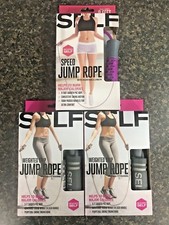 Lot of 3 SELF 9 Ft Jump Ropes - 2 Weighted Grip, 1 Speed NIB