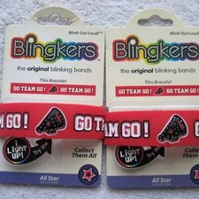 2 (zwei) Go Team Go! Spirit Blingkers Silikon Blinkarmband Armband blinkt