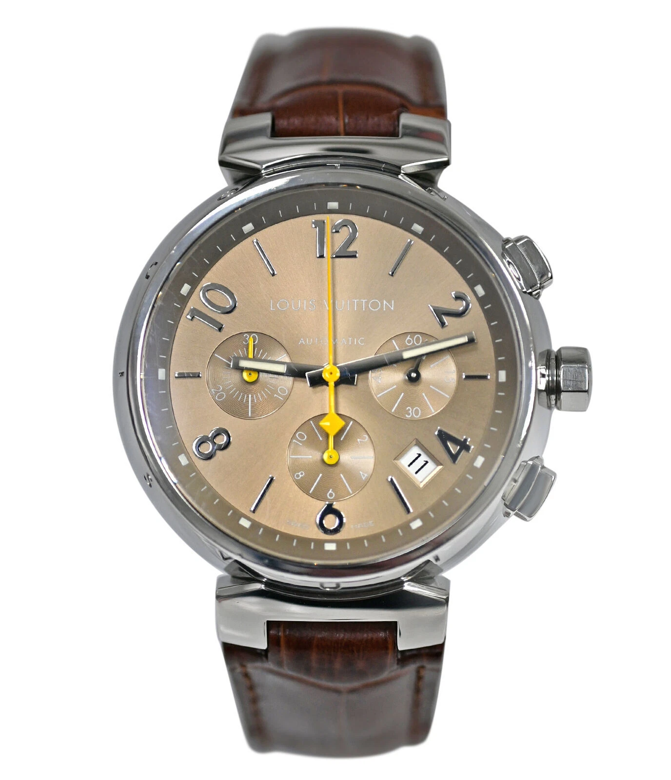 LOUIS VUITTON（LV） Orologio Automatico Uomo Louis Vuitton Tambour Q1122 Cronografo Data Acciaio 42MM