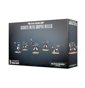 40K Warhammer Space marine Scout Squad with Sniper Rifles NIB Sealed