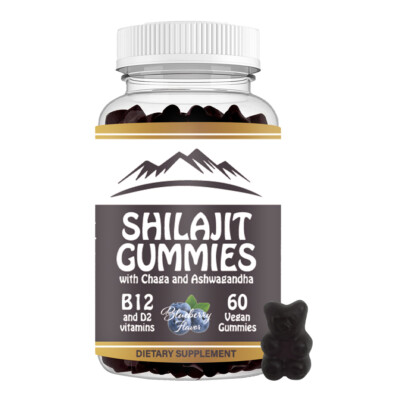 60Pcs Organic Shilajit Gummies | High In MINERALS |Himalayan Shilajit Gummies DE