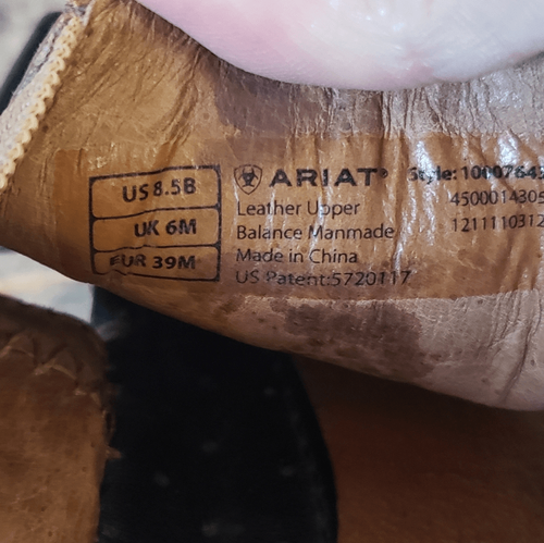 ARIAT DEL RAY Leather Slingback Cutout Floral Buckle Sandals - Picture 4 of 8