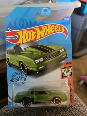 Hot Wheels 2020 Muscle Mania '86 Monte Carlo SS 1:64 Diecast Car - Green, 196/250 (Collector Numbered) - View #11