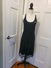 Hunter for Target Black Mesh W/White trim lined Sleeveless Dress Size XS, Casual