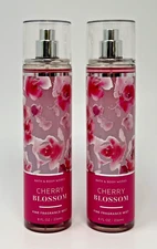 2 BATH & BODY WORKS CHERRY BLOSSOM FINE FRAGRANCE MIST SPRAY 8 OZ PLUM FREESIA