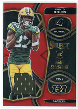 Romeo Doubs Red Prizm Rookie Draft Selections Jersey 2022 Panini Select