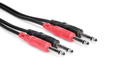 Hosa - CPP-202 - Two 1/4" Phone Male to Two 1/4" Phone Male Cable - 6 ft.