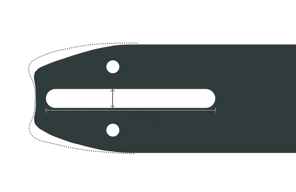 Schwert + 4 x Kette 35cm 3/8-1,3 passend Dolmar PS-3 33 330 34 340 341 342 350 - Bild 4 von 4