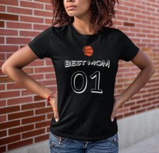 Basketball Best Mom T Shirt Birthday Gift Funny Sport Mama Mothers Day Game Day