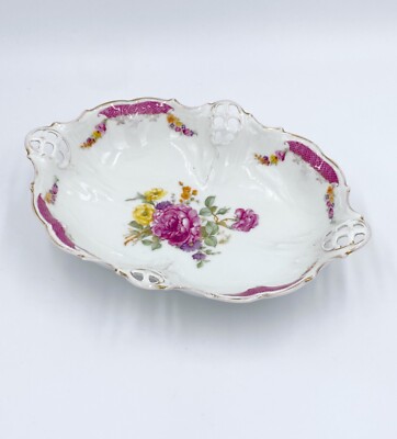 Gebäckschale Rosenthal Moliere Bavaria Dekor Alt Franken 27,5 x 19,7cm