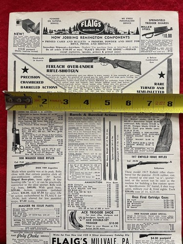 Vintage 1960 Print Ad Flaig’s Firearms Ferlach Over Under, 1898 Mauser, Enfield - 第 6/7 張圖片