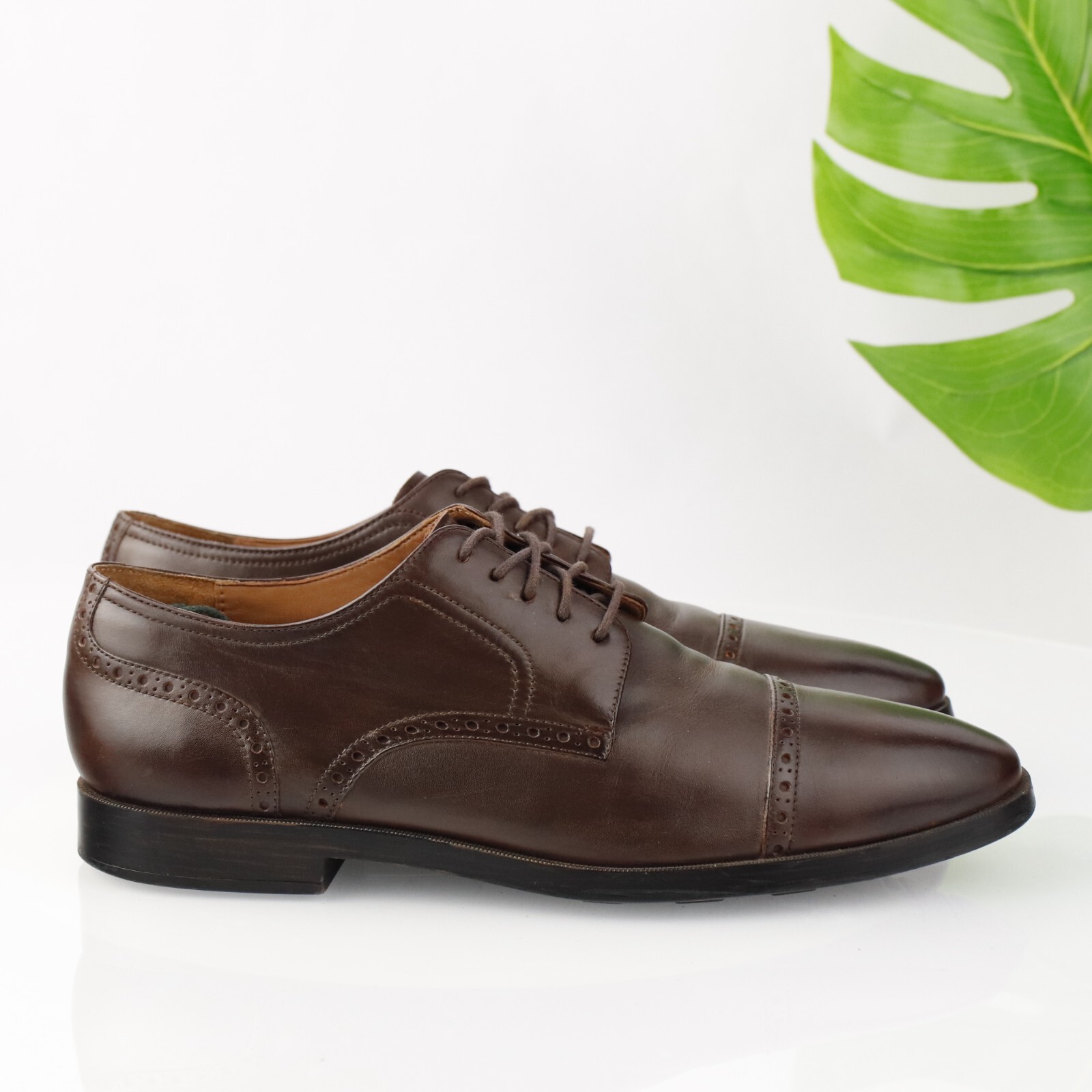 SAOLA Scarpa elegante Cole Haan da uomo Jefferson Grand Oxford taglia 11 M marrone cognac punta a cappuccio