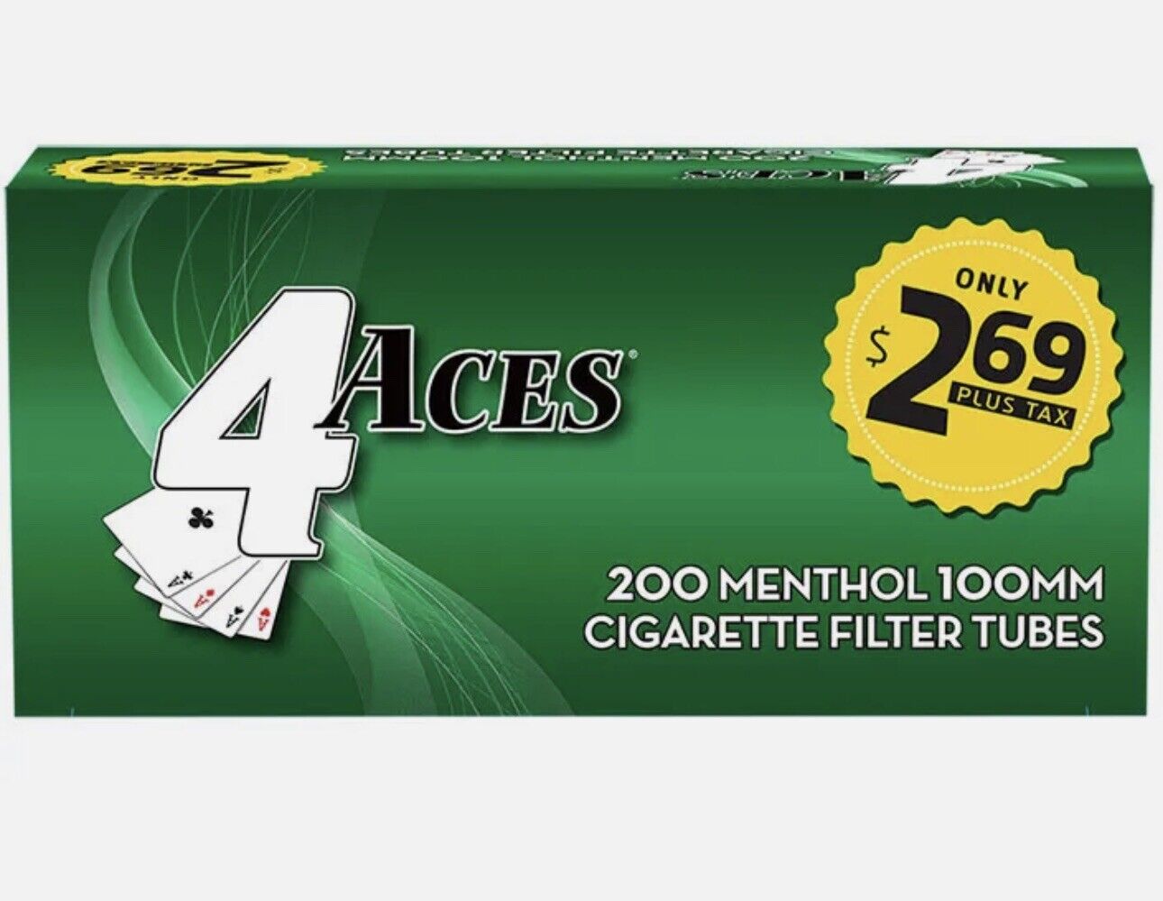 4 Aces Menthol 100s 100mm Cigarette Filter Tubes 5 Boxes (1000 Tubes). Available Now for 21.50