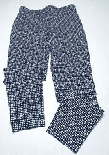 Zara Woman Womens Medium Geometric Print Crop Pants Elastic Waist Stretch