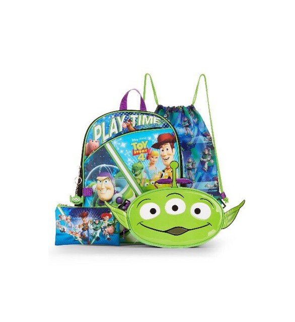 Toy Story Alien 5 Piece 16” Backpack set. Lunch Bag, Pencil Case FREE