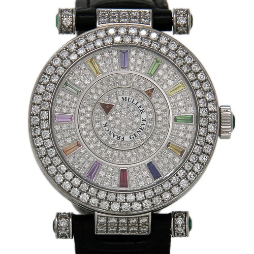 Franck Muller Double Mystery Automatic White Gold Rainbow Diam...