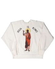 Kanye West Jesus is King JIK Crewneck Sweatshirt White Large/XL