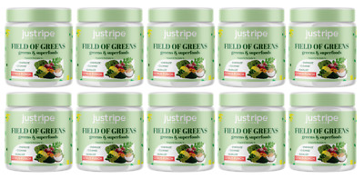 10pk Just Ripe Field of Greens Super Greens Powder Smoothie Mix for Boost Energy