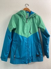 Womens Nike Alpenglow Snowboard Jacket Size Small 543726 Green/blue T43