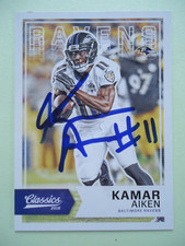 Kamar Aiken - 2016 Panini Classics Autographed Football card #22 - Ravens - WR