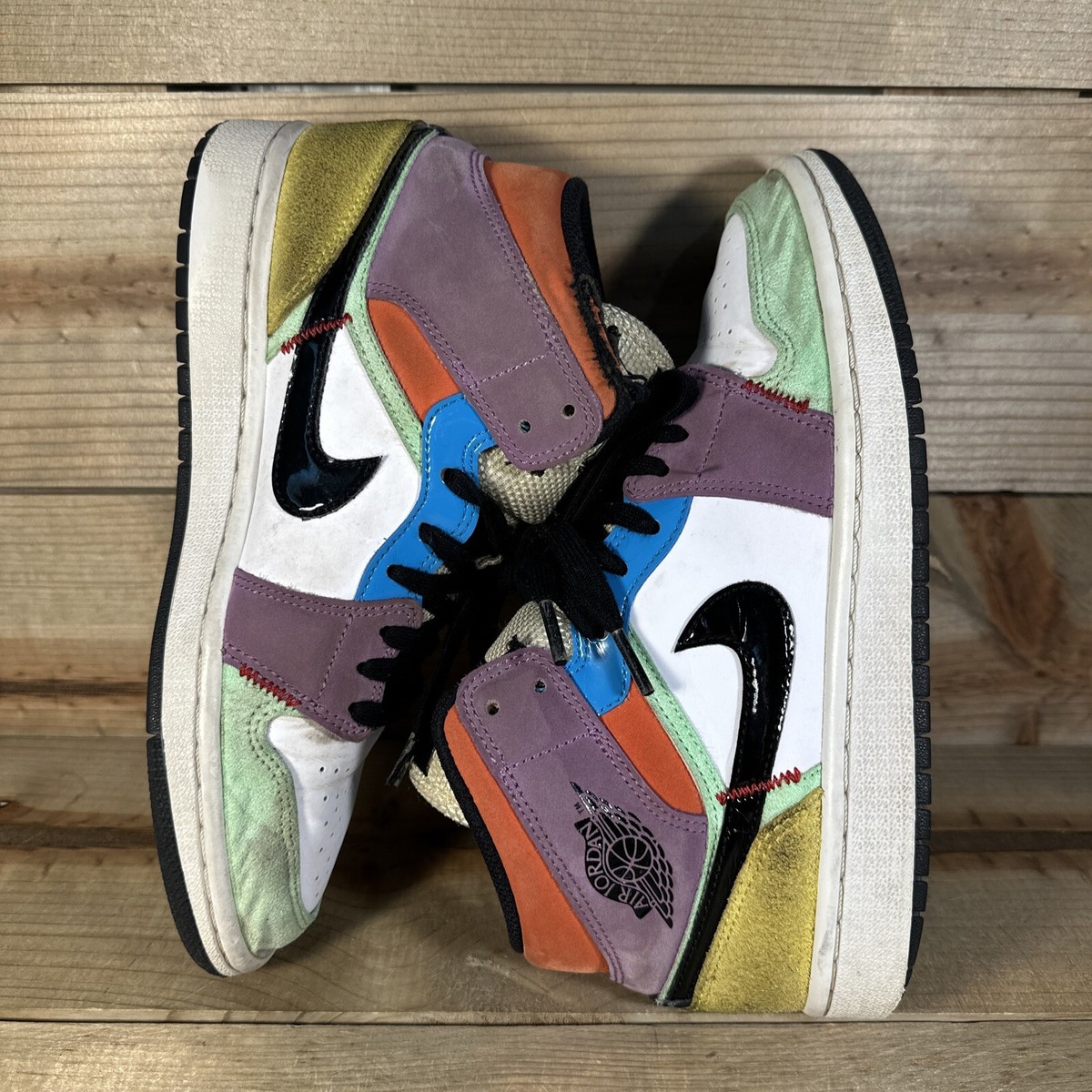 nike air jordan 1 mid lightbulb multicolor