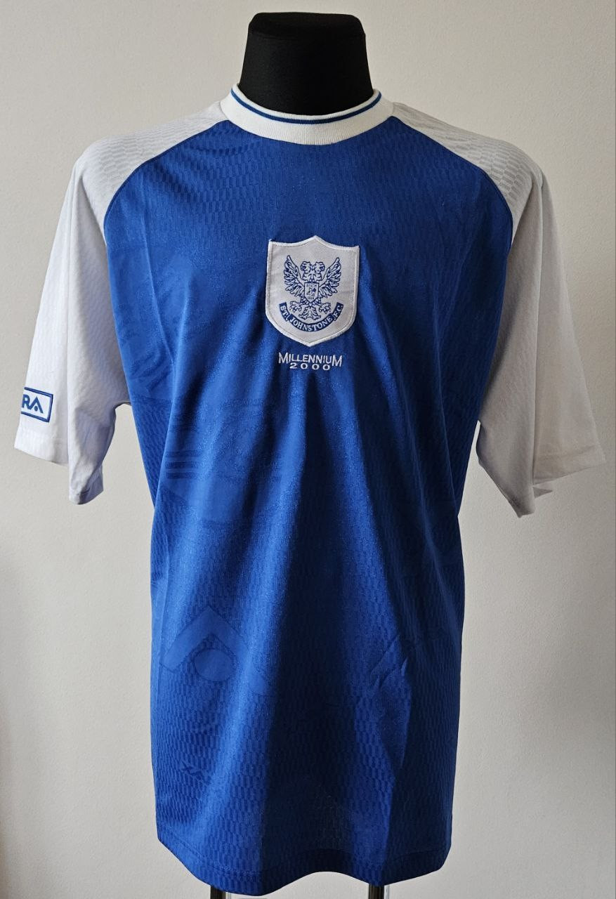 St. Johnstone 1999 - 2000 Home football Xara shirt size Extra Large